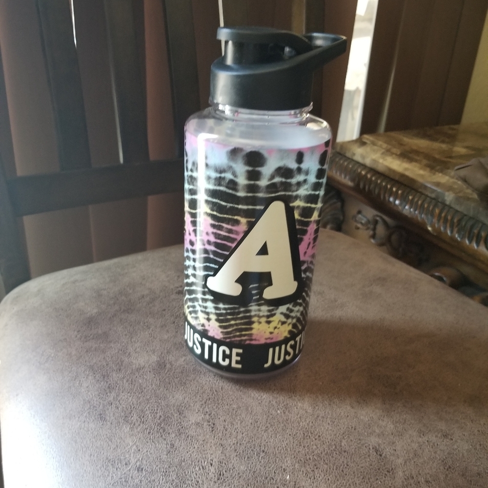 Justice tie dye color changing water bottle